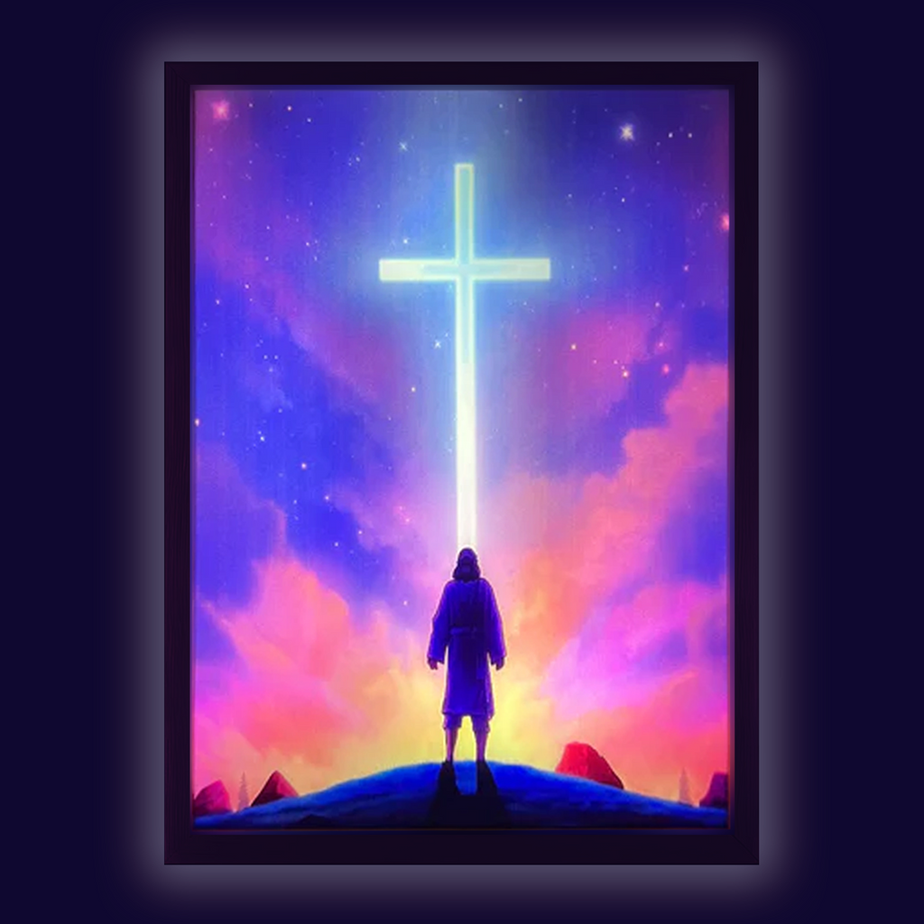 Heavenly Cross LED Frame