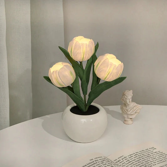 White Tulip Dreamlight Table Lamp